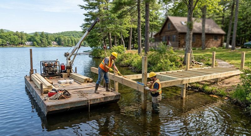 Pond Dock Installation in Kansas City, KS